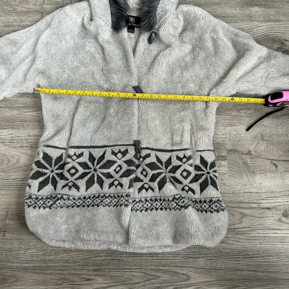 Alpine Studio Faux Fur Hooded Snowflake Jacket Sz S - Picture 10 of 11